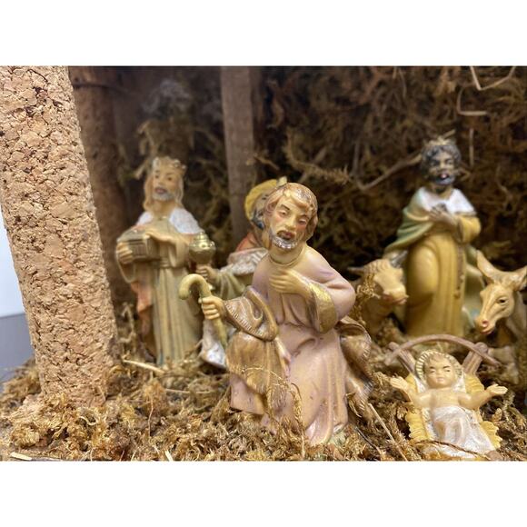 Nativity Scene Set 9 Piece Figurine Made in Italy Handmade Christmas Vintage - Picture 12 of 15